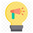 Megaphone Bulb Announcement Icon