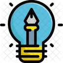 Pen Lightbulb Idea Icon