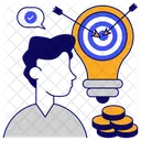 Creative Goal Target Idea Innovation Icon
