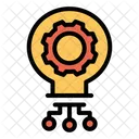 Bulb Setting Cog With Bulb Cogwheel Icon