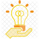 Creative Hand Bulb Icon