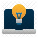 Creative Idea Laptop Lamp Icon