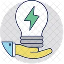 Hand Bulb Creative Icon