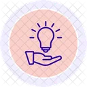 Creative Idea Black Outline Icon Icon