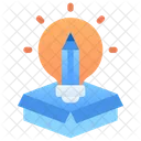 Creative Idea Out Of The Box Brainstorming Icon