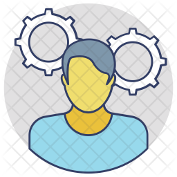 Creative Person Icon - Download in Colored Outline Style