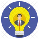 Idea Bulb Man Icon