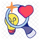 Creative research with love  Icon