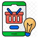 Creative Shopping Shopping Basket Lightbulb Icon