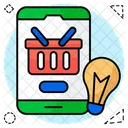 Creative Shopping Shopping Basket Lightbulb Icon