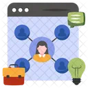 Creative Employees Creative Workers Creative Team Network Icon