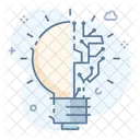 Bright Idea Bulb Mind Creative Idea Icon