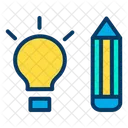 Pencil Bulb Light Bulb Icon