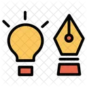 Pen Bulb Light Bulb Icon