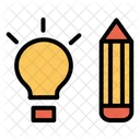 Pencil Bulb Light Bulb Icon