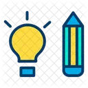 Pencil Bulb Light Bulb Icon