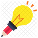 Creative Writing Innovation Bright Idea Icon