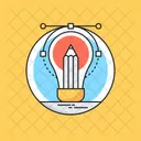 Creativite Ampoule Crayon Icon