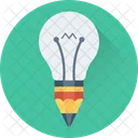 Creativite Crayon Ampoule Icon