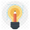 Bulb Pencil Light Icon