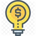 Financial Creativity Lamp Icon