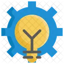 Lightbulb Bulb Gear Icon