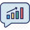 Crecimiento Burbuja De Mensajes Informe De Ventas Icono