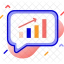 Crecimiento Burbuja De Mensajes Informe De Ventas Icono