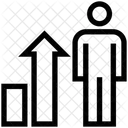 Crecimiento Humano Grafico De Barras Icono