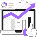 Crecimiento Tabla De Crecimiento Analisis Icono