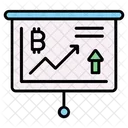 Bitcoin Crecimiento Grafico Icon