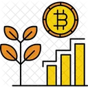 Crecimiento de bitcoin  Icono