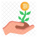 Crecimiento De Criptomonedas Crecimiento De Bitcoins Comercio De Bitcoins Icono