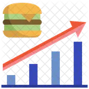 Crecimiento de comida rápida  Icono