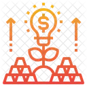 Crecimiento de la moneda  Icono