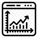 Analisis De Datos Grafico De Crecimiento Datos En Linea Icono