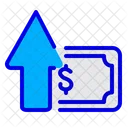 Crecimiento Del Dinero Crecimiento De Las Ganancias Banco Icono