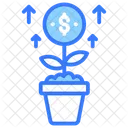 Dinero Planta Crecimiento Icon