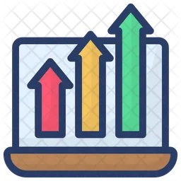 Crecimiento empresarial en línea  Icono