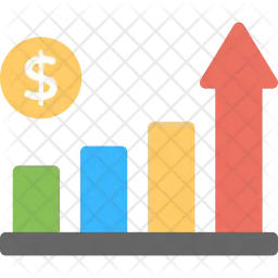 Crecimiento financiero  Icono