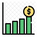 Crecimiento financiero  Icono