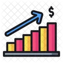 Crecimiento financiero  Icono