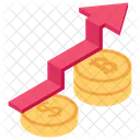 Crecimiento De Criptomonedas Crecimiento Del Dolar Crecimiento Del Dinero Icon