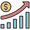 Crecimiento financiero  Icono