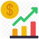 Crecimiento financiero  Icono