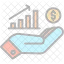 Crecimiento Financiero Crecimiento Del Dinero Crecimiento Icono