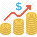 Dinero Crecimiento Beneficio Icono