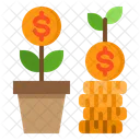 Crecimiento Del Dinero Crecimiento Planta Icon