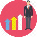 Empleado Recurso Crecimiento Icono