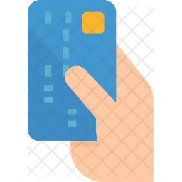 Credit card in hand  Icon